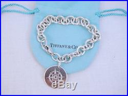 Tiffany & Co. Sterling Silver 7 1/2 Northern Star Compass Charm Bracelet