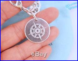 Tiffany & Co. Sterling Silver 7 1/2 Northern Star Compass Charm Bracelet