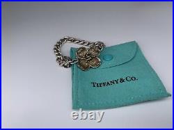 Tiffany & Co. Sterling Silver 7 Dogwood Flower Charm Bracelet in Pouch & Box