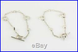 Tiffany & Co Sterling Silver 925 Heart Lariat Charm 7 1/4 Toggle Bracelet