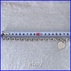 Tiffany & Co. Sterling Silver 925 Return to Heart Charm Tag Bracelet WithBox