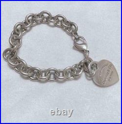 Tiffany & Co. Sterling Silver 925 Return to Heart Tag Charm Bracelet NO BOX DHL