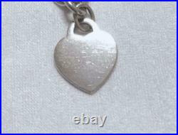 Tiffany & Co. Sterling Silver 925 Return to Heart Tag Charm Bracelet NO BOX DHL