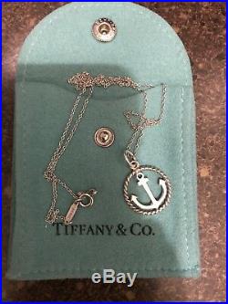 Tiffany & Co. Sterling Silver Anchor charm And Chain. Excellent Condition