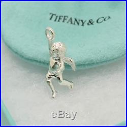 Tiffany & Co Sterling Silver Angel Cherub Charm Pendant Necklace Bracelet W Box