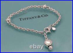 Tiffany & Co Sterling Silver Blank Heart Tag Charm Bracelet
