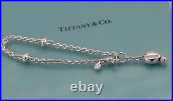 Tiffany & Co Sterling Silver Blank Heart Tag Charm Bracelet