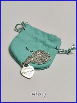 Tiffany & Co Sterling Silver Center Heart Tag Charm Bracelet