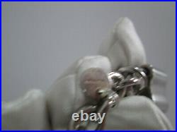 Tiffany & Co Sterling Silver Chain Bracelet 1837 Padlock Charm English Hallmark