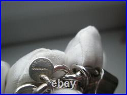 Tiffany & Co Sterling Silver Chain Bracelet 1837 Padlock Charm English Hallmark