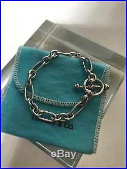 Tiffany & Co. Sterling Silver Collection Toggle Charm Bracelet 7.5 19GM