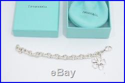 Tiffany & Co. Sterling Silver Daisy Flower Stencil Charm Bracelet 7.5