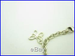 Tiffany & Co. Sterling Silver Dragonfly Butterfly Firefly Turtle Charm Bracelet
