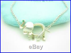 Tiffany & Co. Sterling Silver Elephant Save The Wild Charm Bracelet 6.75