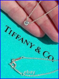 Tiffany & Co Sterling Silver Elsa Peretti Aquamarine Colour By The Yard Bracelet