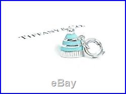 Tiffany & Co Sterling Silver Enamel Snow Hat Charm w Jump Ring 4 Bracelet 181119