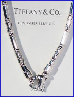 Tiffany & Co Sterling Silver Etched Bead Charm Bracelet Bangle