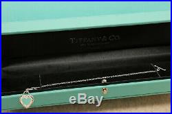 Tiffany & Co Sterling Silver Heart Tag Charm Bracelet with Box Brand NEW