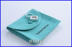 Tiffany & Co Sterling Silver Letter N Lock Charm Pendant For Necklace / Bracelet