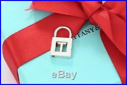 Tiffany & Co. Sterling Silver Letter T Padlock Charm withPackaging