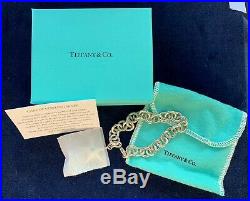Tiffany & Co. Sterling Silver Link Bracelet with Starfish Charm Turquoise 7.25