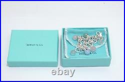 Tiffany & Co. Sterling Silver Multi Gemstone Charm Dangle Bracelet 7.5