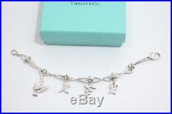 Tiffany & Co. Sterling Silver Paloma Picasso 4 Charm Bracelet 7.5