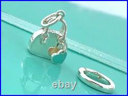 Tiffany & Co. Sterling Silver Purse Love Heart Charm Oval Clasp Gift Box 21328P