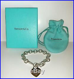 Tiffany & Co Sterling Silver Return To Tiffany Heart Tag Charm Bracelet