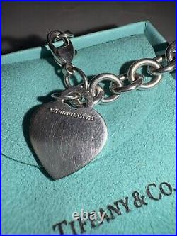 Tiffany & Co Sterling Silver Return to Tiffany 925 Heart Tag Charm Bracelet