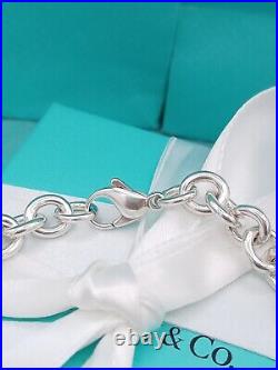 Tiffany & Co Sterling Silver Round Link Charm Bracelet 8 Genuine