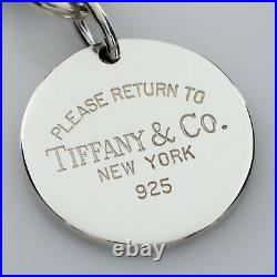 Tiffany & Co. Sterling Silver Round Return to Tag Charm Bracelet 7.25