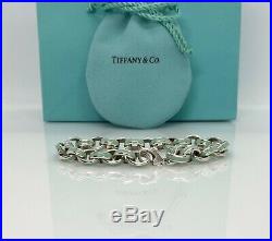 Tiffany & Co. Sterling silver Blue Enamel Charm Bracelet 7.5 TC203