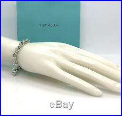 Tiffany & Co. Sterling silver Blue Enamel Charm Bracelet 7.5 TC203