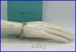 Tiffany & Co. Sterling silver-Elsa Peretti 5 Charm Oval Link Bracelet 7