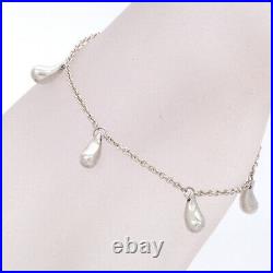 Tiffany & Co. Teardrop 5 Charm Bracelet 7 Sterling Silver 925 Elsa Peretti