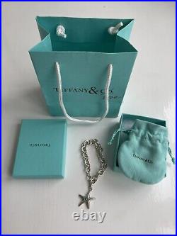 Tiffany & Co. Very RARE Silver Turquoise Starfish 7.25 Charm Bracelet, Hallmark