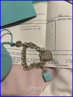 Tiffany Heart Tag Bracelet With 2 Charms