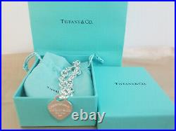 Tiffany Return to Tiffany & Co. Heart Tag Charm Bracelet 925 Sterling Silver