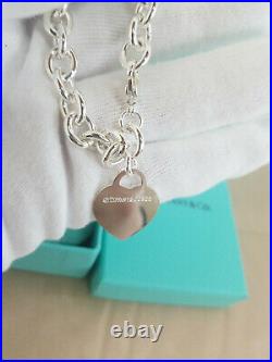 Tiffany Return to Tiffany & Co. Heart Tag Charm Bracelet 925 Sterling Silver