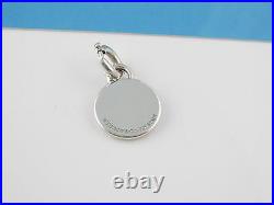 Tiffany Silver 1837 Blue Enamel Charm Pendant 4 Necklace / Bracelet Circle Clasp