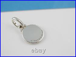 Tiffany Silver 1837 Blue Enamel Charm Pendant 4 Necklace / Bracelet Oval Clasp