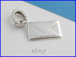Tiffany Silver Envelope Diamond Charm Pendant For Necklace Bracelet