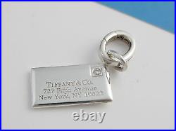 Tiffany Silver Envelope Diamond Charm Pendant For Necklace Bracelet