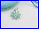 Tiffany-Silver-RARE-Blue-Enamel-MINT-Daisy-Charm-Pendant-4-Necklace-Bracelet-01-vo