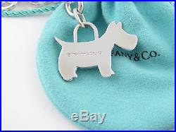 Tiffany Silver Scottie Terrier Dog Charm Bracelet Bangle EXCELLENT