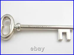 Tiffany Silver Vintage Oval Key Pendant Charm 4 Necklace / Bracelet 2.25 Inch