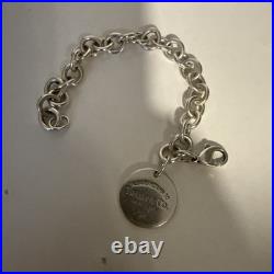 Tiffany Sterling Silver 1990 Vintage Return to Tiffany Disc Bracelet