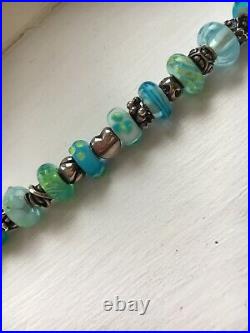 Trollbeads Foxtail Bracelet & Lock Complete With 21 Genuine Charms