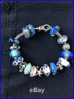 Trollbeads'under the sea' silver charm bracelet new